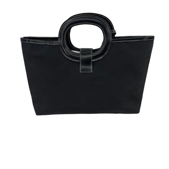 ESTÉE Lauder Black Satchel/Tote Bag with Matching Make-up/Lip Stick Case Fob - Picture 5 of 16